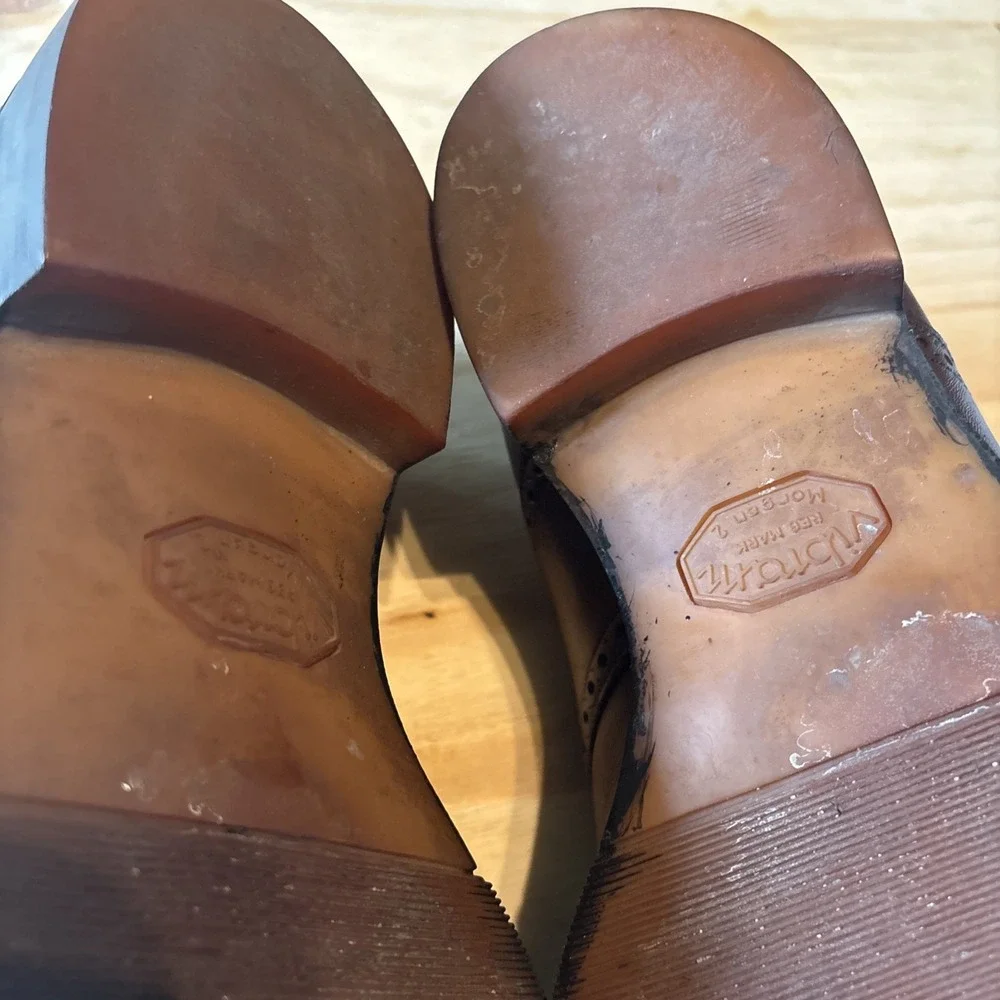 Musebeck All Seasons Casuals Oxfords Shoes Mens 8.5 EEE Brown Leather USA Vibram
